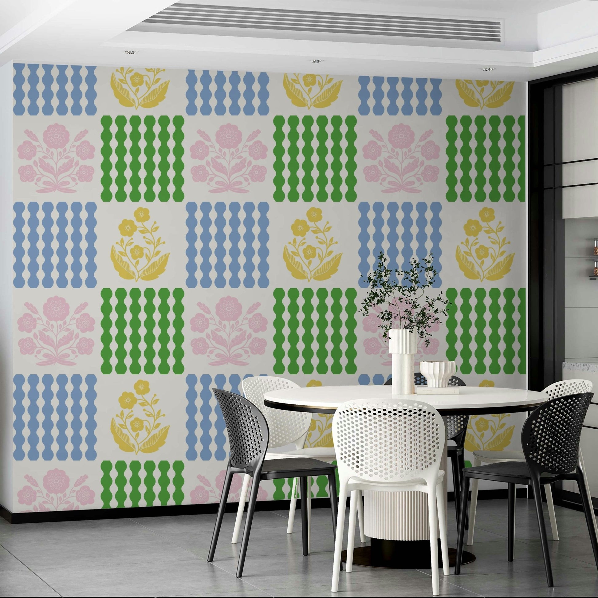 Vibrant and inviting retro color palette.

