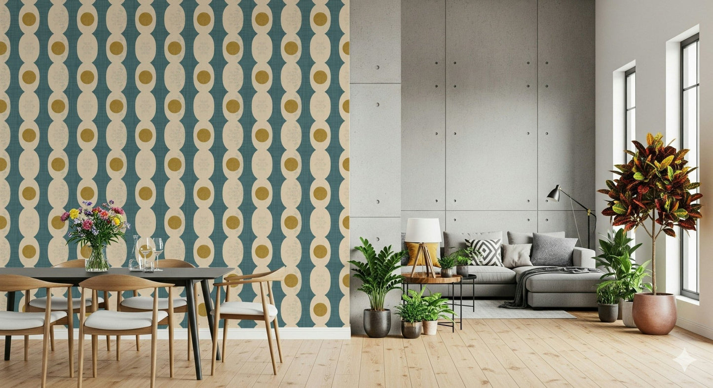 Textured fabric look of the appealing Retro Fusion Wallpaper.