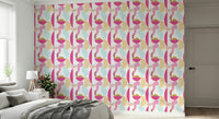 Abstract wall mural, colorful retro shapes, Retro Geo Blush.