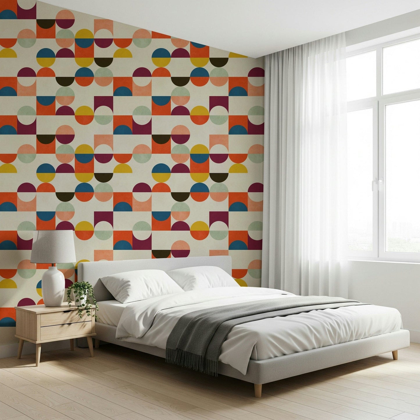 Wall decoration Geo Harmony geometric print unique abstract pattern.