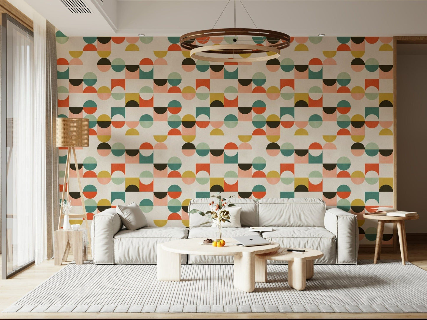 Modern Geo Harmony geometric wall paper print
