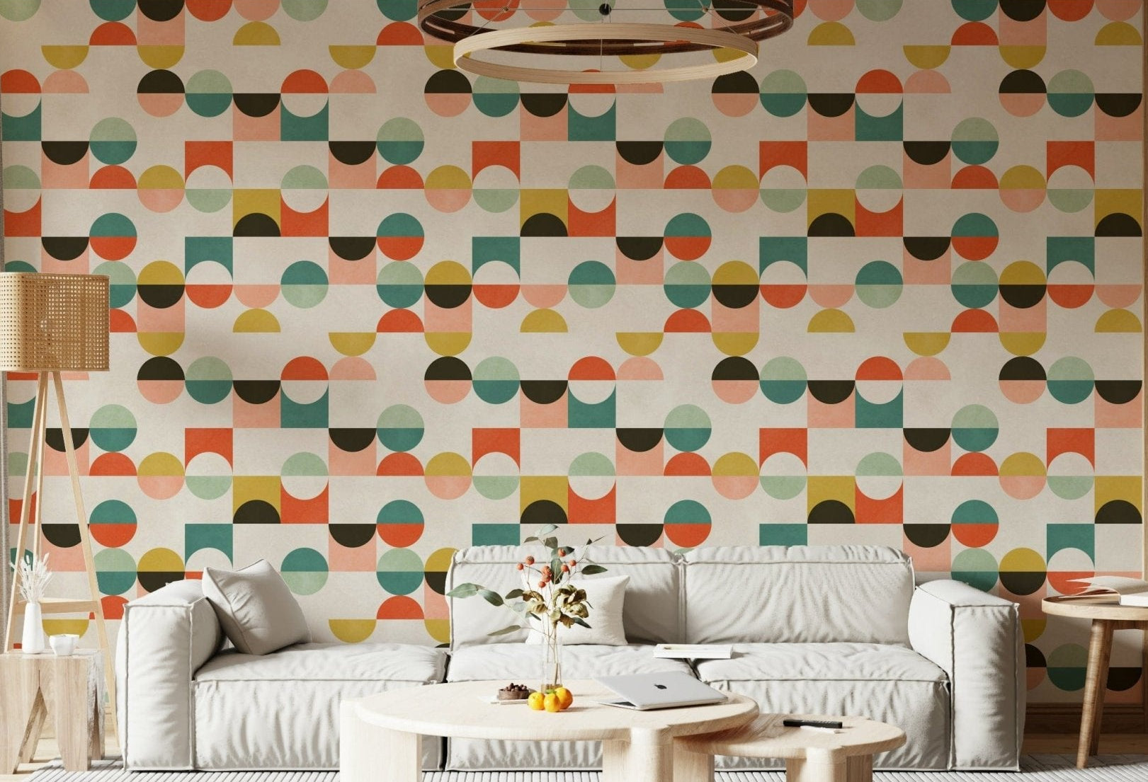 Modern Geo Harmony geometric wall paper print, GD7128