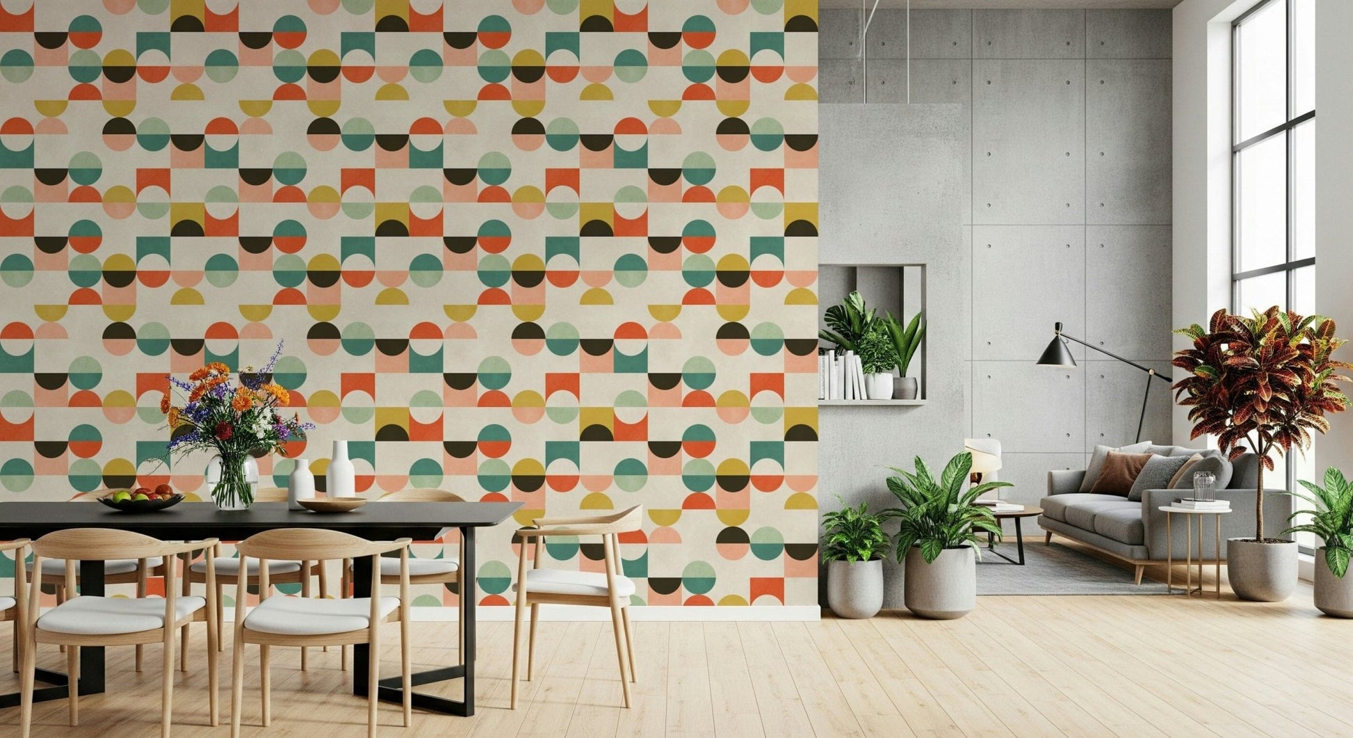 Geometric Geo Harmony accent wall treatment