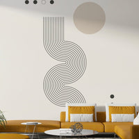 Retro-inspired wall mural design detail


