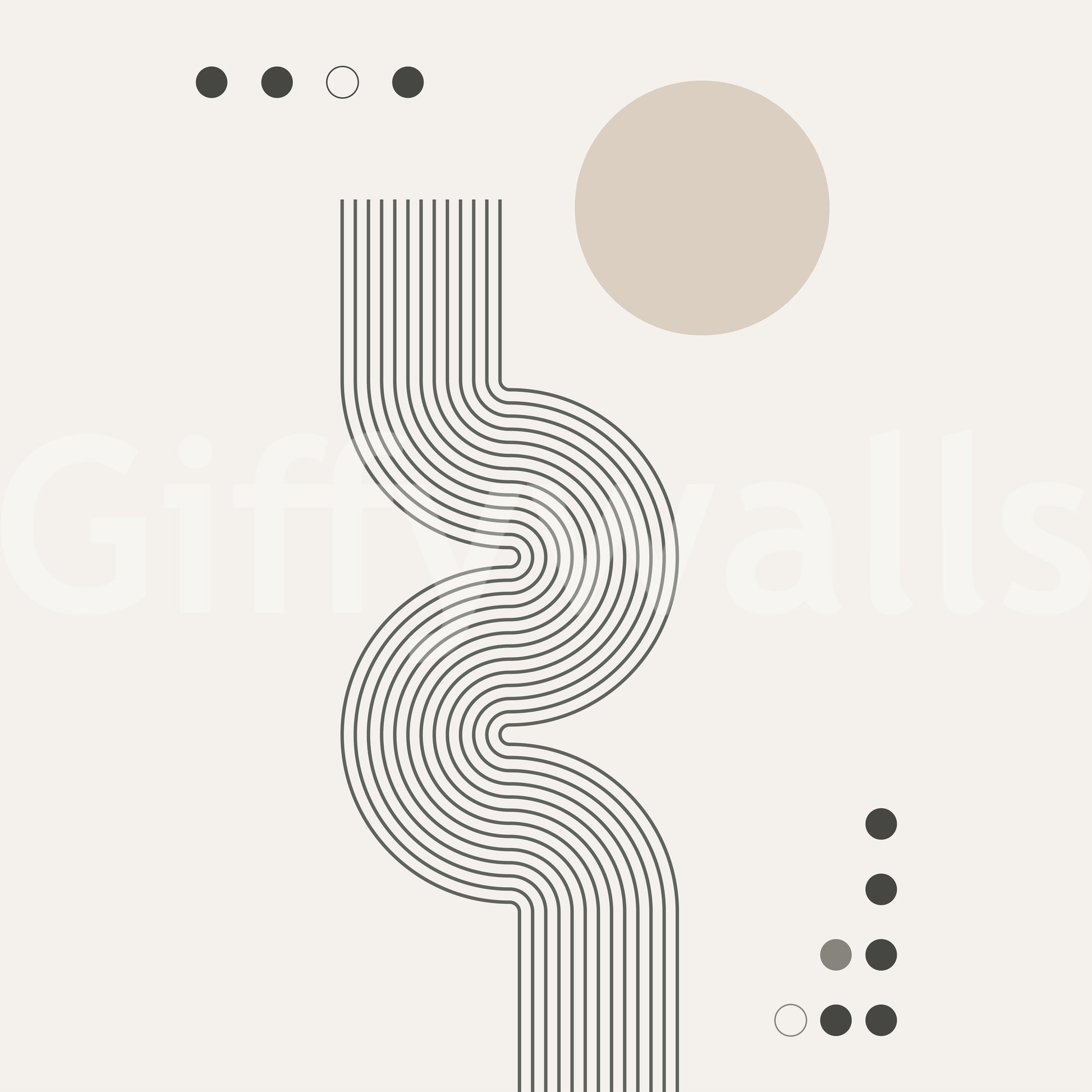 Playful geometric wallpaper for walls

