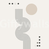 Playful geometric wallpaper for walls

