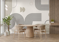 Nostalgic 70s-inspired wall mural design GD587

