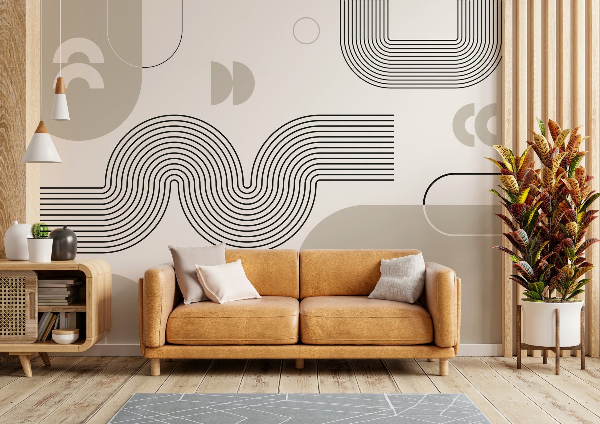 Durable and easy to install wallpaper mural GD587

