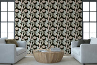 Modern aesthetic Retro Geometry wallcovering fabric texture.