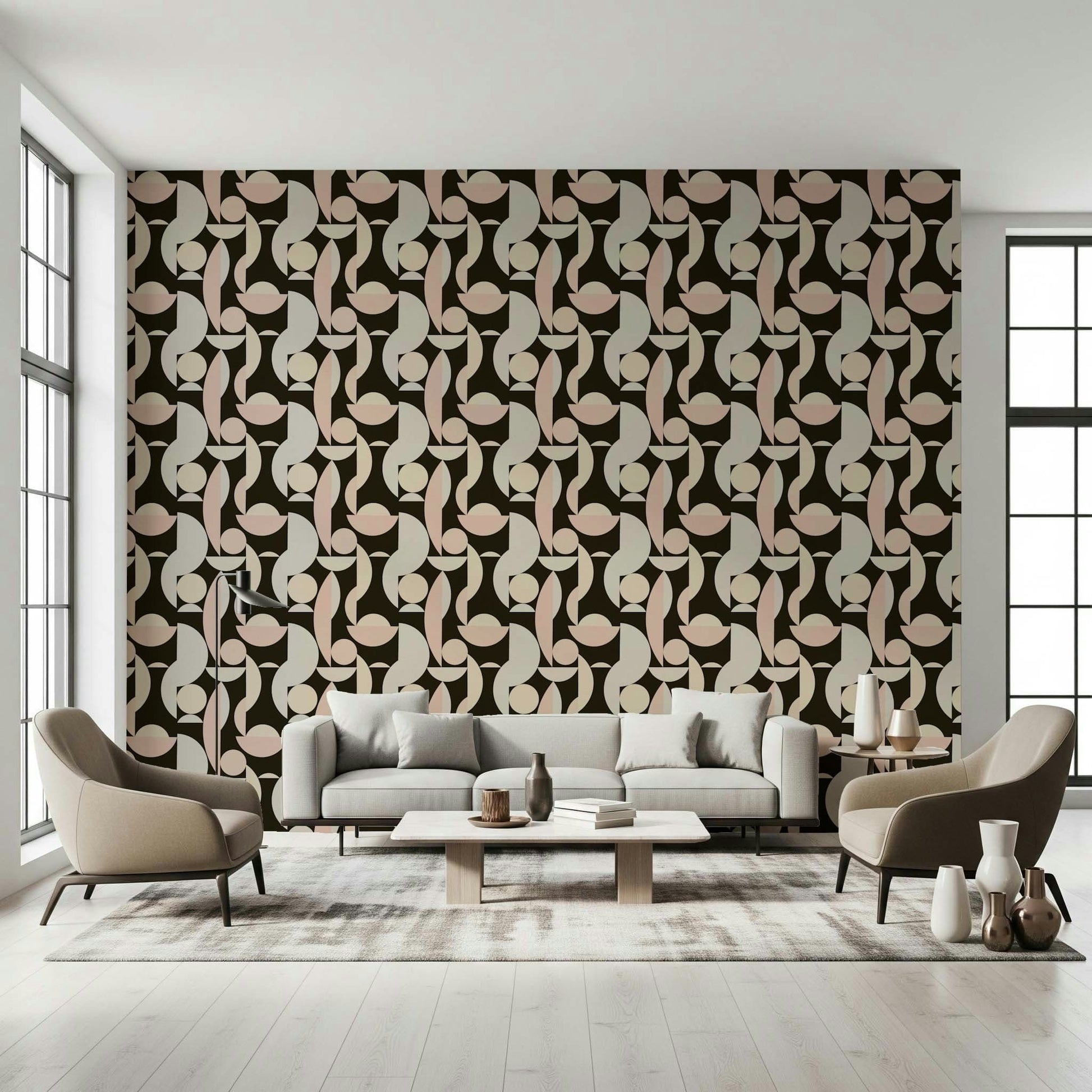 Home decor Retro Geometry abstract design wall covering.