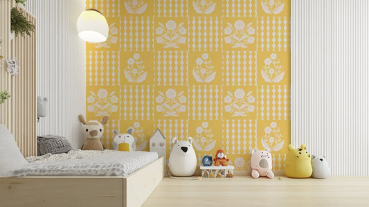 Stylized floral patterns in retro style.

