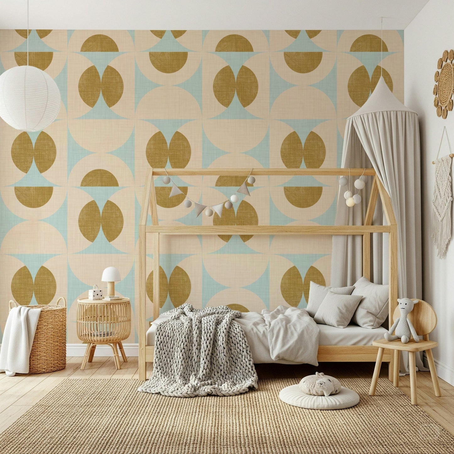 Discombobulate boring walls Hush celestial Retro Harmony Wallpaper.