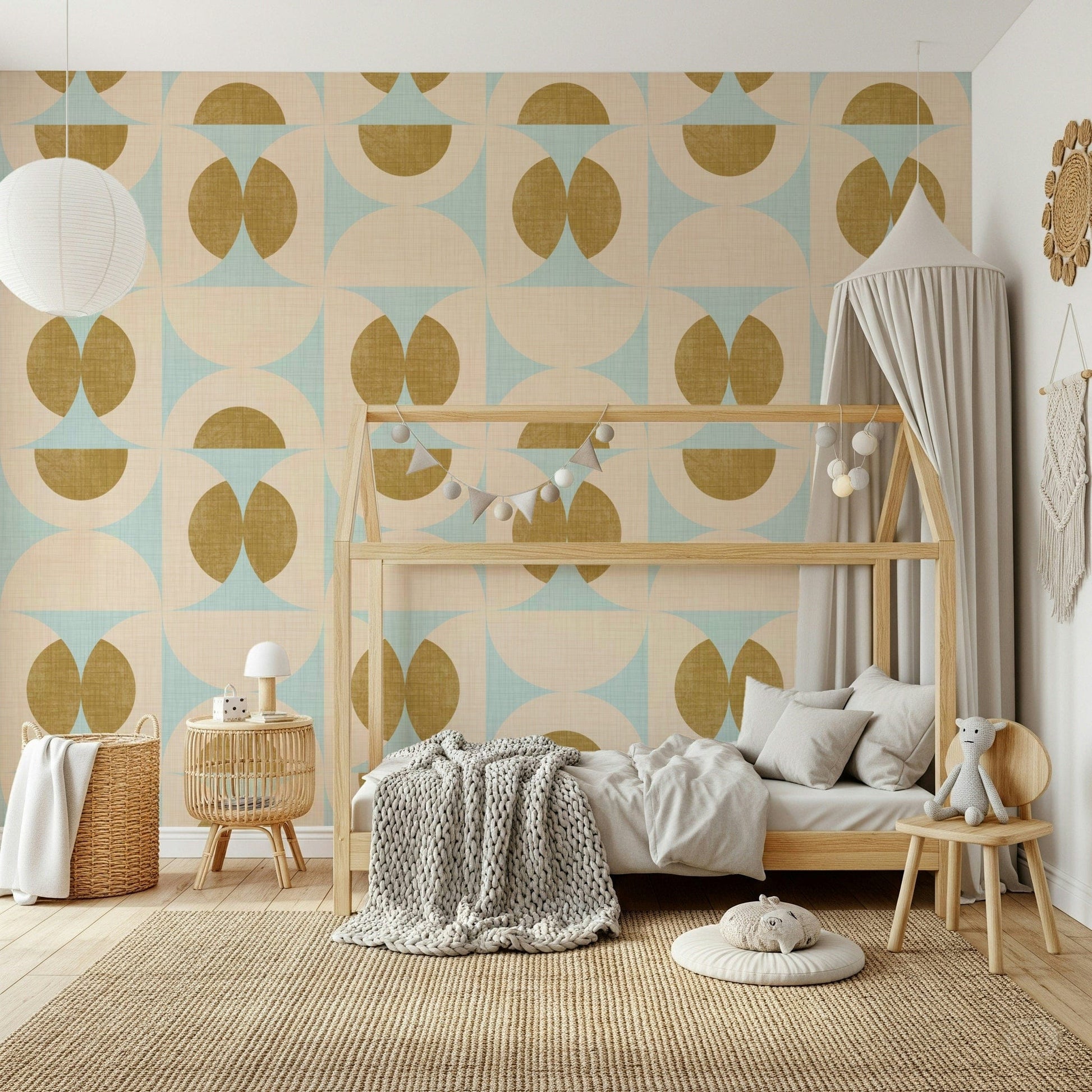Discombobulate boring walls Hush celestial Retro Harmony Wallpaper.