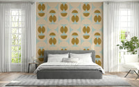 Perambulate with gossamer Retro Harmony Nifty geometric wall mural.