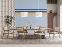 Retro Horizon Stripes wall mural brings a simple banded pattern to the wall, GD9266