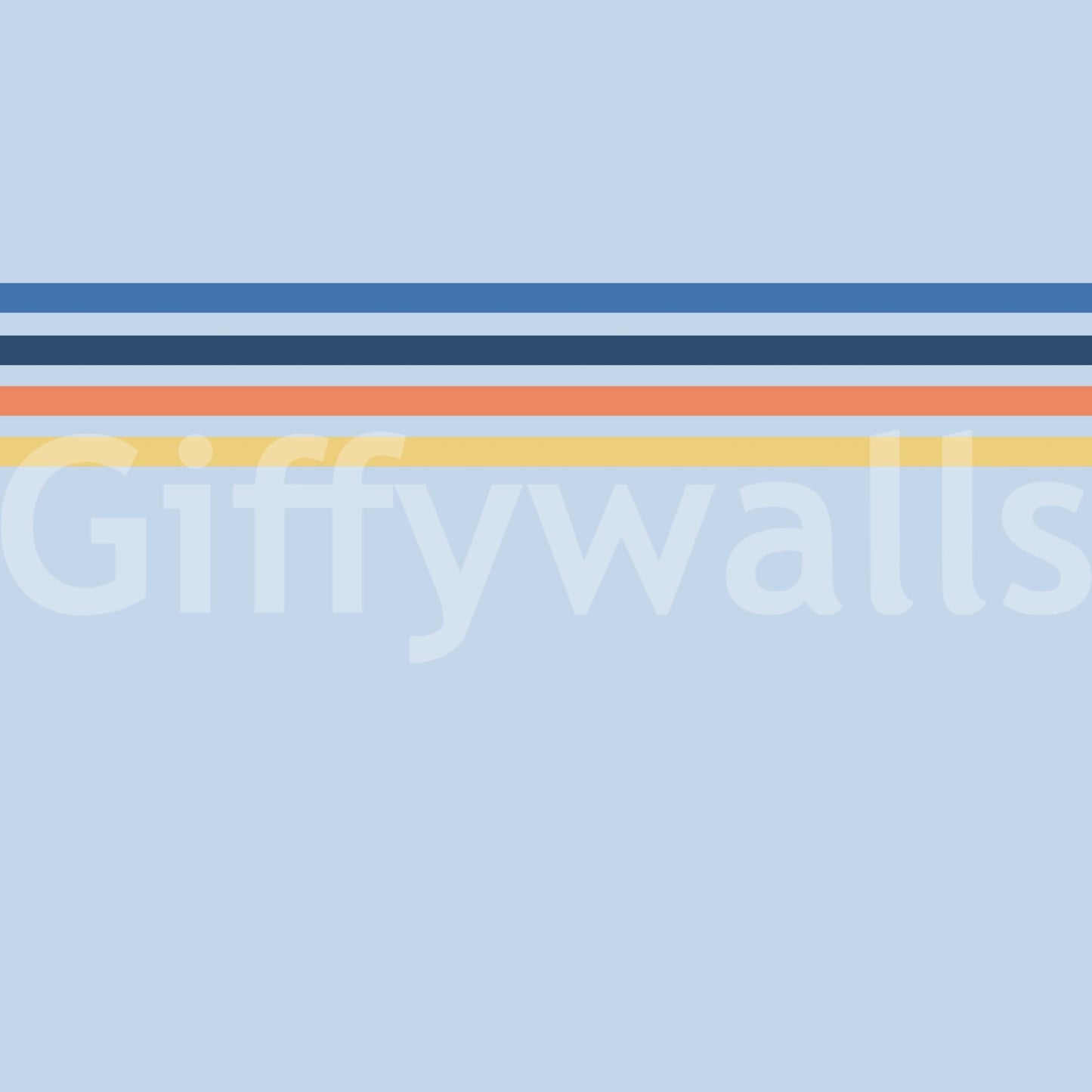Pale blue mural with slim accent stripes and a balanced retro finish, GD9266