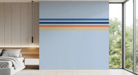Graphic linear styling defines the Retro Horizon Stripes wall mural neatly, GD9266