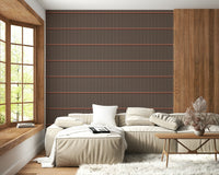 Retro Lines Wallpaper creating a dimensional feature wall with lines.