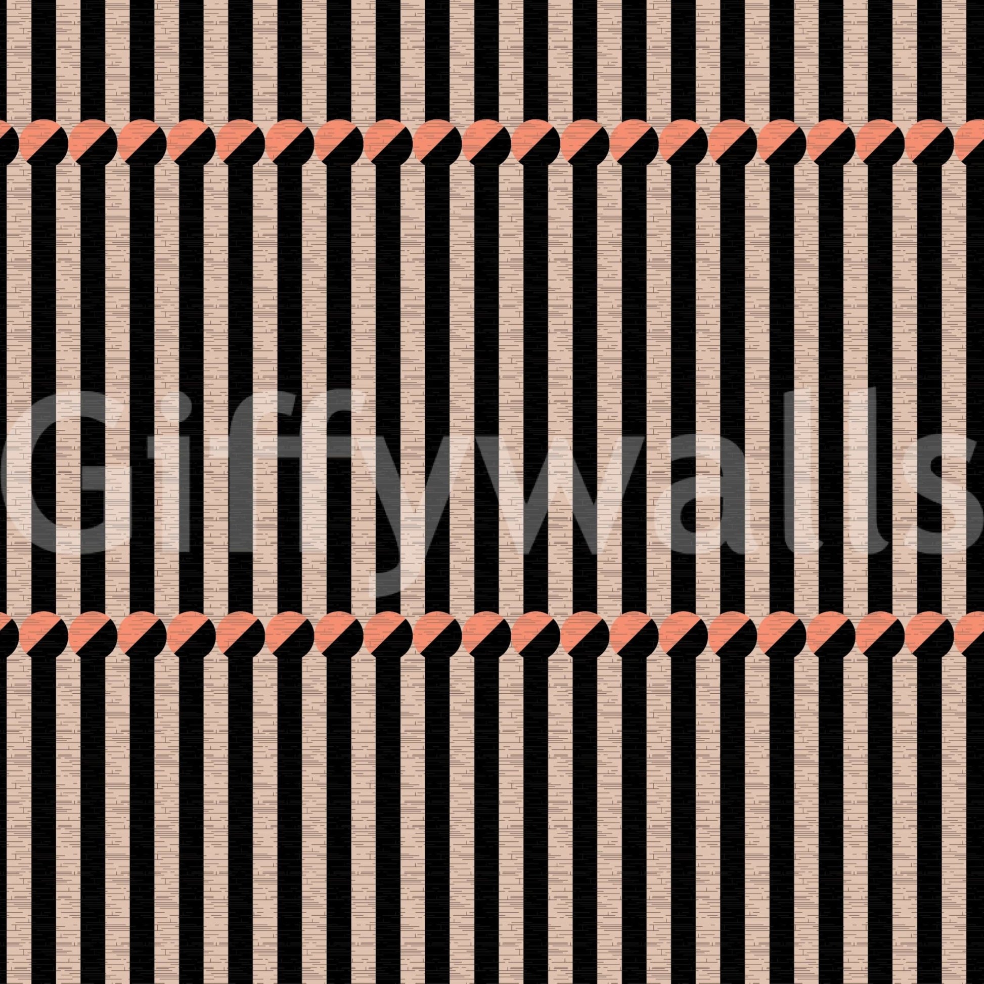 Contemporary home office decor with the Retro Lines Wallpaper.