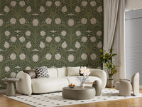 Retro Tulips wallpaper showing a balanced floral repeat with soft detail, GD9112