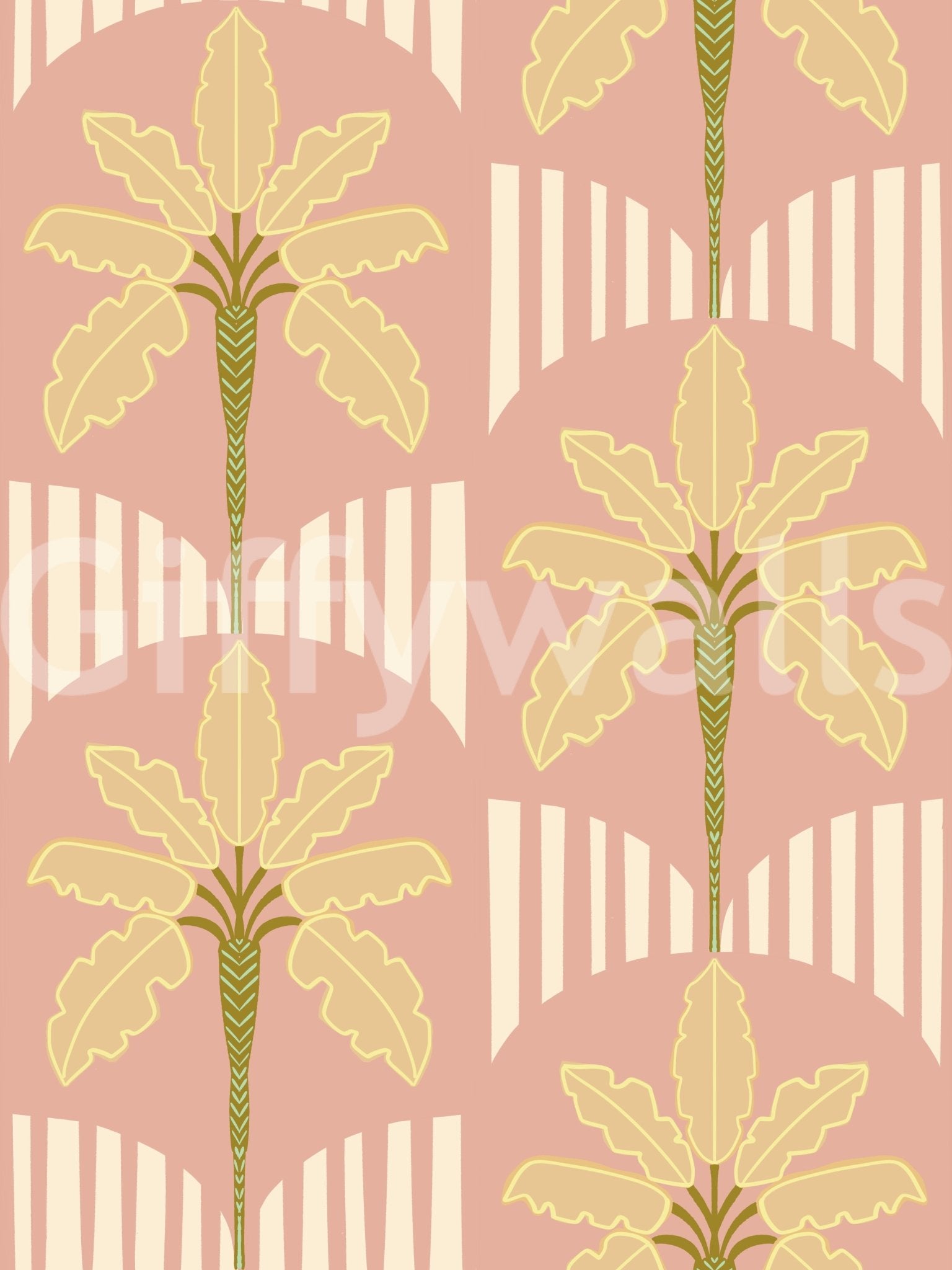 Retro Palm Paradise Wallpaper⁠