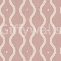 Retro Peach Waves Wallpaper⁠