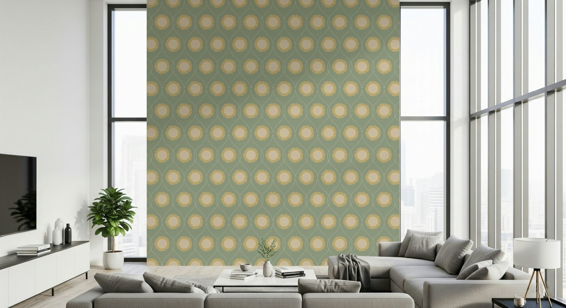 Textured wallpaper print Retro Radiance Wallpaper⁠