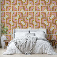 Geometric retro rainbow wallpaper GD648

