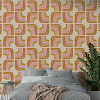 Colorful retro geo wall covering GD648

