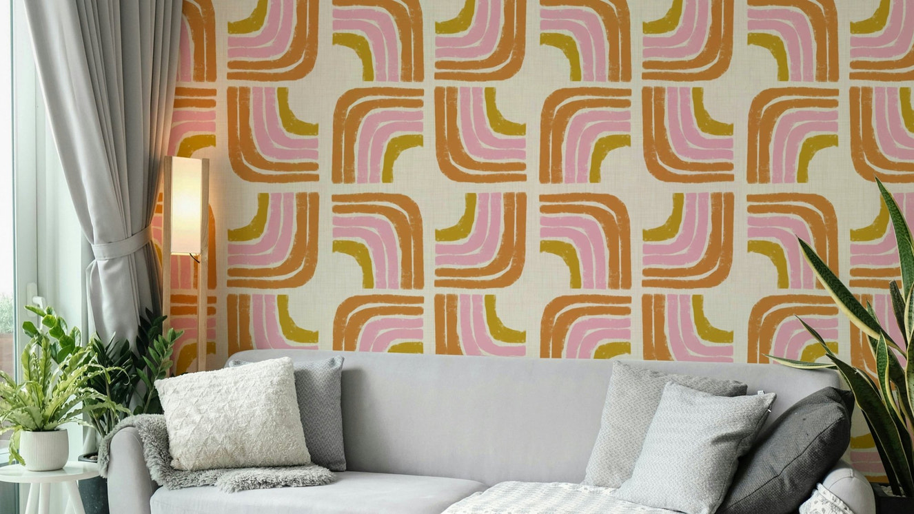 Mid century modern arc wallpaper

