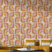 Retro rainbow geo arc wallpaper GD648

