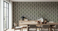 Retro Rhythm Taupe Wallpaper⁠