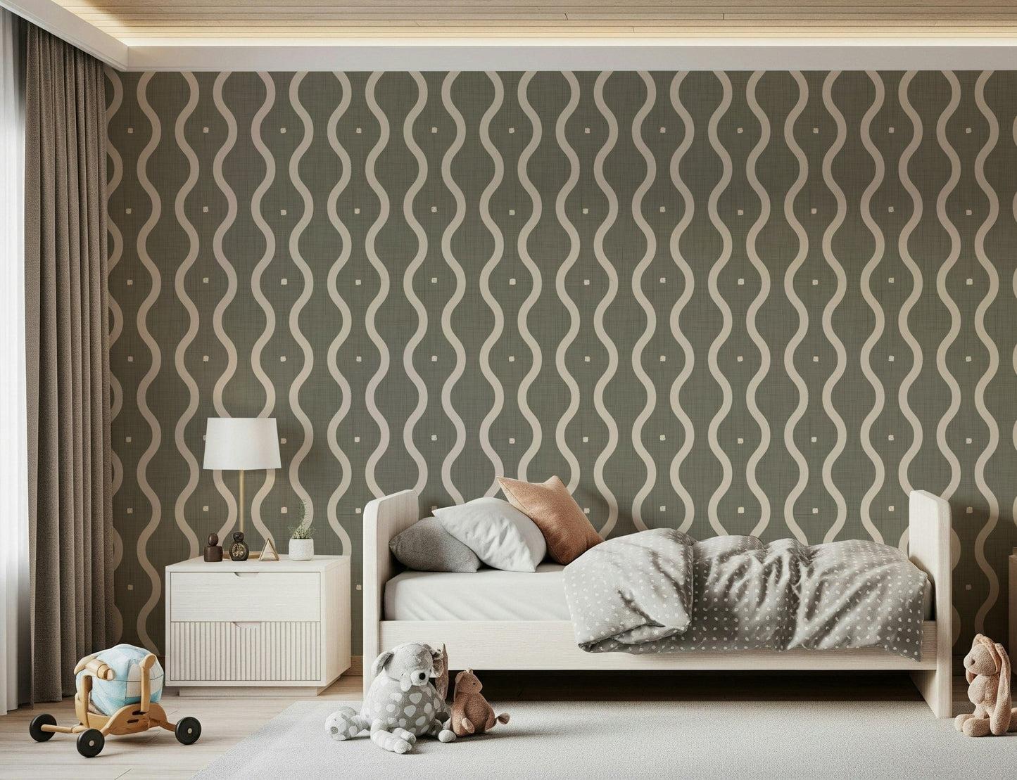 Retro Rhythm Taupe Wallpaper⁠