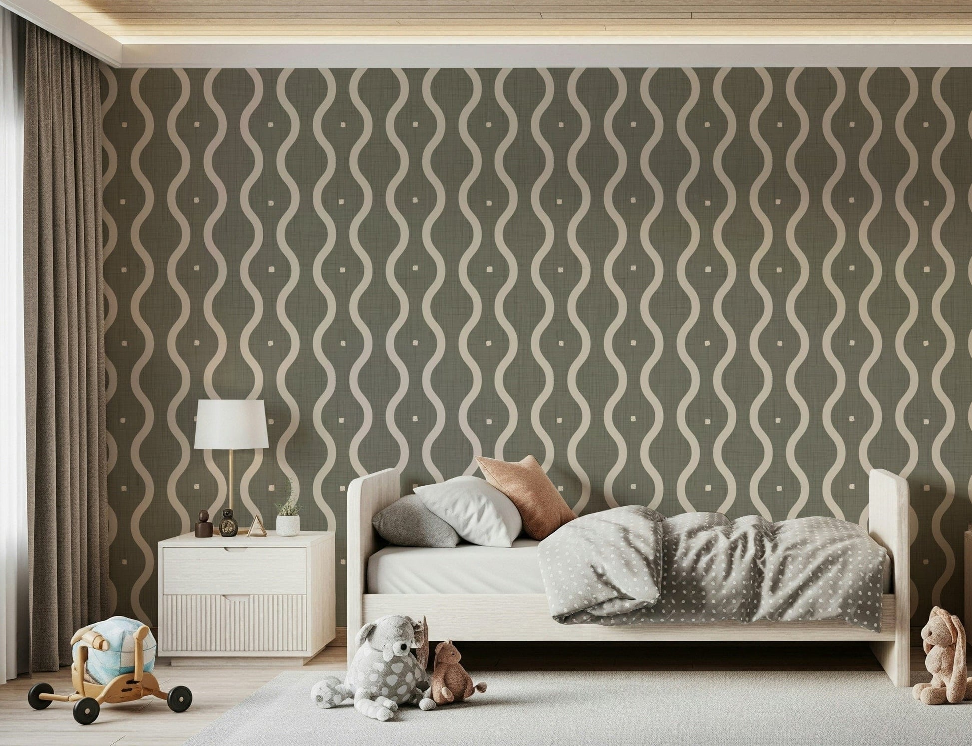 Retro Rhythm Taupe Wallpaper⁠