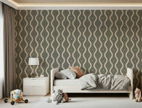 Retro Rhythm Taupe Wallpaper⁠
