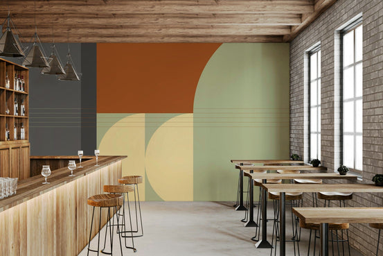 Bold Retro Rhythm Wall Mural pattern, GD6431