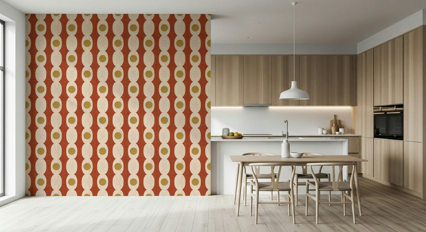 Unique retro Retro Rings Wallpaper⁠ wall covering art