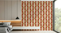 Vintage appeal Retro Rings Wallpaper⁠ mural detail