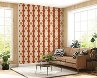 Terracotta oval Retro Rings Wallpaper⁠ chain image