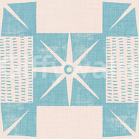 Quilt block wallpaper blue style


