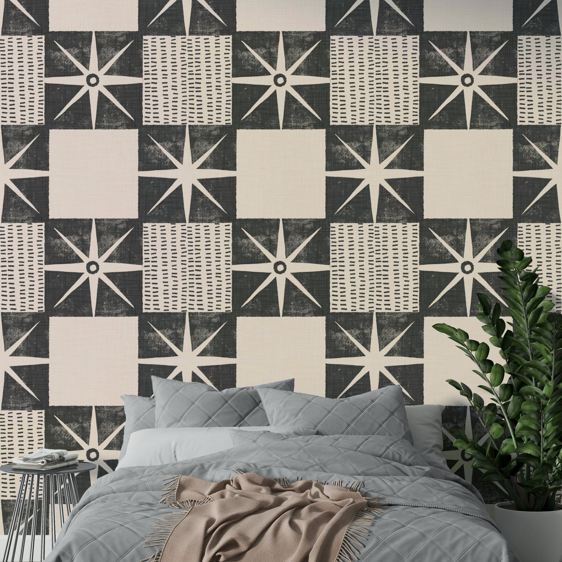 Mid century modern starburst wallpaper

