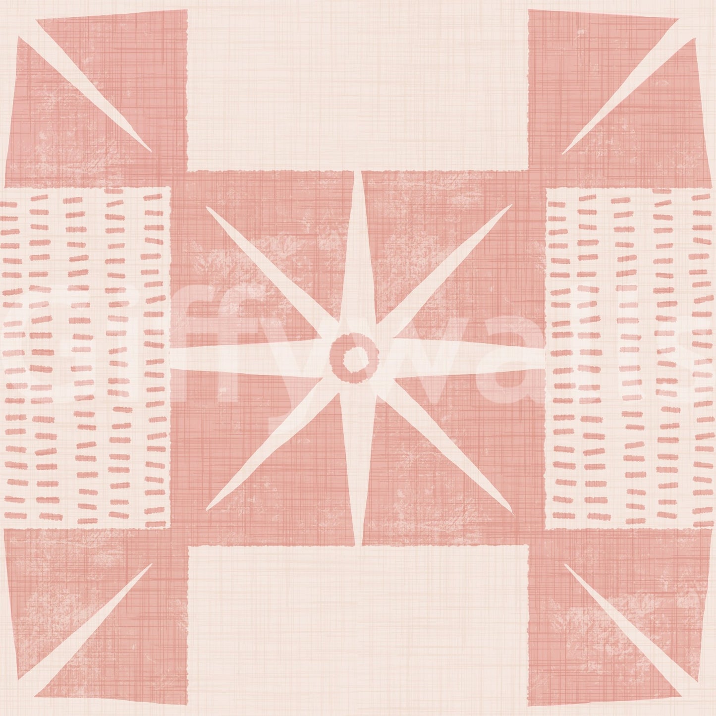 Quilt block wallpaper pink pastel style

