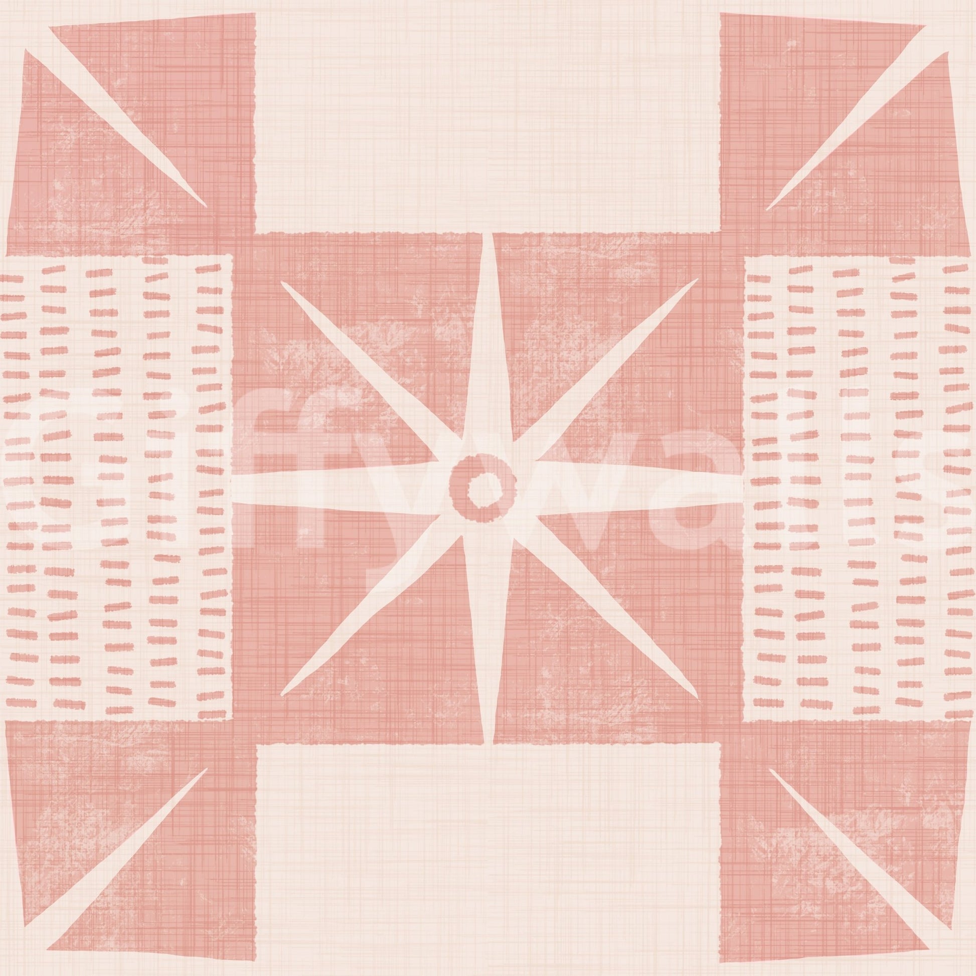 Quilt block wallpaper pink pastel style

