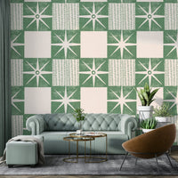 Retro minimalist wallpaper sage tone, GD1032