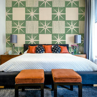 Minimalist quilt block wallpaper design, GD1032