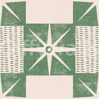 Quilt block wallpaper sage green style, GD1032