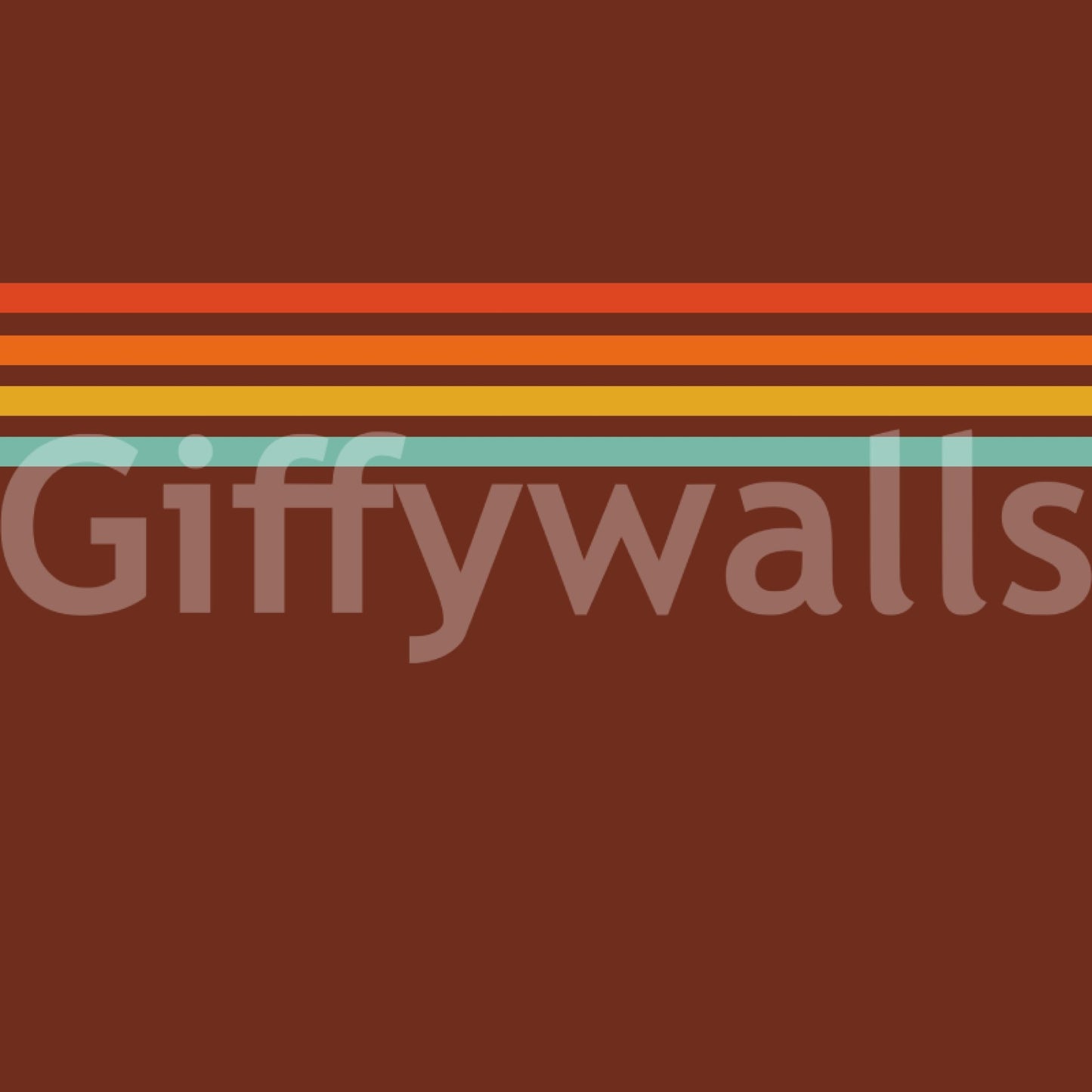 Retro Stripe Horizon wall mural with clean spacing and warm color layers, GD9265