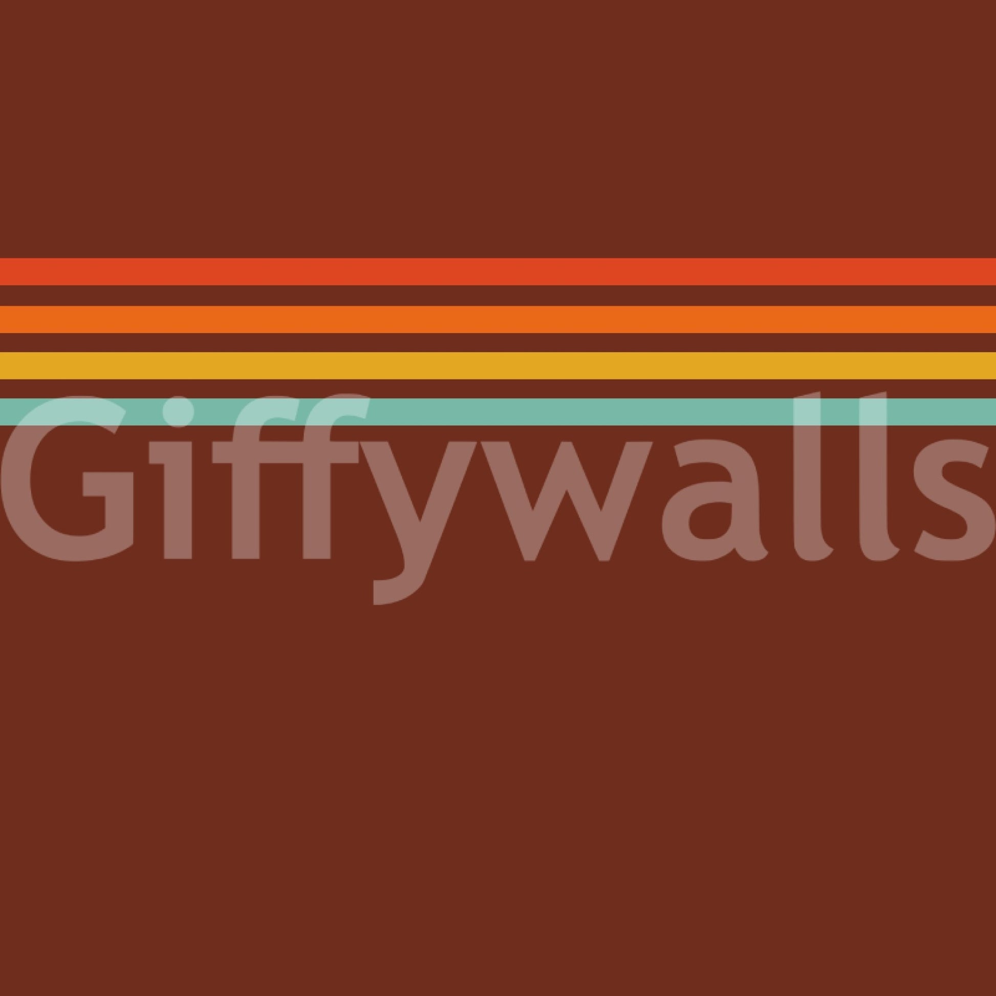 Retro Stripe Horizon wall mural with clean spacing and warm color layers, GD9265