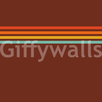 Retro Stripe Horizon wall mural with clean spacing and warm color layers, GD9265