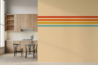 Vintage stripe styling shapes the Retro Stripe Revival wall mural surface, GD9264